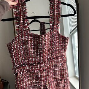 Colorful knitted mini dress